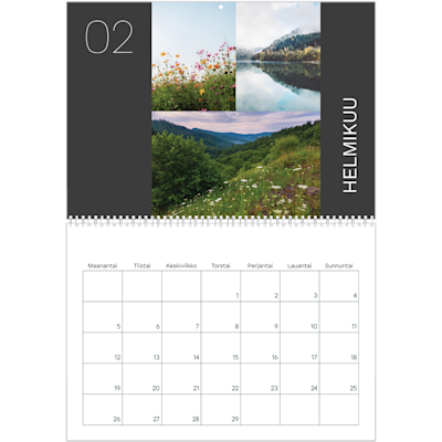 Esimerkki sivusta 2, Seinäkalenterit, vaihtoehto 19