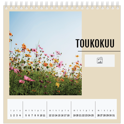 Esimerkki sivusta 5, Pöytäkalenterit omalla painatuksella, vaihtoehto 11