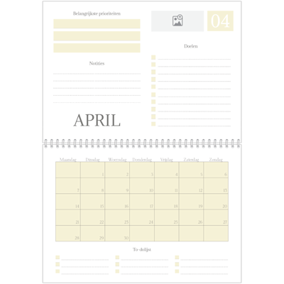 Voorbeeld van pagina 4, Wandkalenders 2026, optie 7