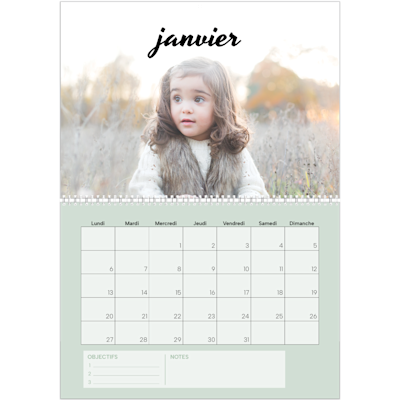 Exemple de page 1, Calendrier mural, option 10