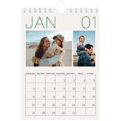 Exemplo de página 1, Calendários de parede, opção 12