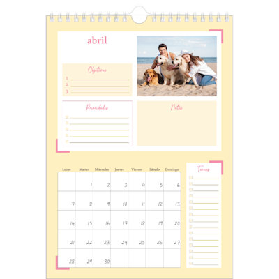 Ejemplo de página 4, Calendarios de pared personalizados, opción 16
