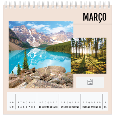 Exemplo de página 3, Calendários de mesa personalizados, opção 13