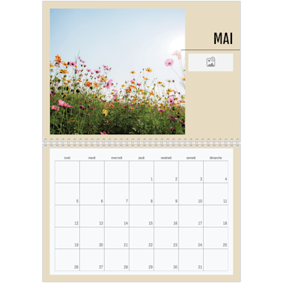 Exemple de page 5, Calendrier mural, option 15