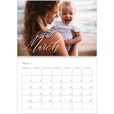 Exemplo de página 3, Calendários de parede, opção 6
