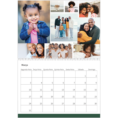 Exemplo de página 3, Calendários de parede, opção 16