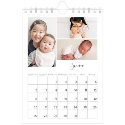 Exemplo de página 1, Calendários de parede, opção 2