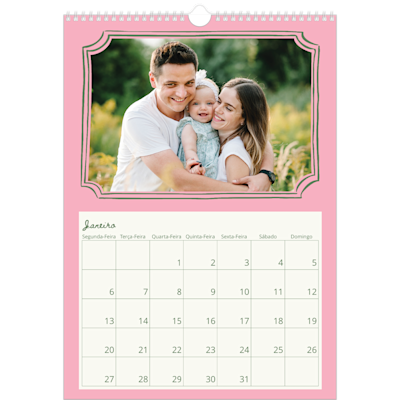 Exemplo de página 1, Calendários de parede, opção 12