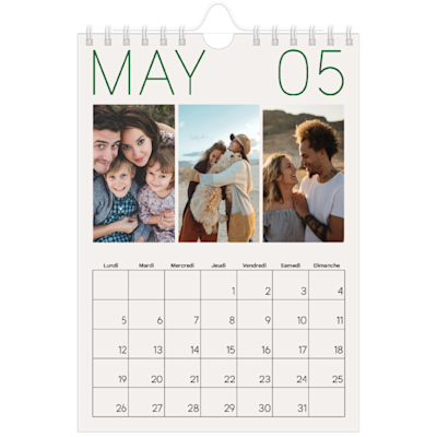 Exemple de page 5, Calendriers muraux, option 12