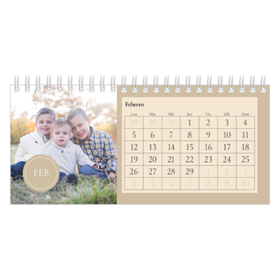 Ejemplo de página 2, Calendarios de escritorio personalizados, opción 2