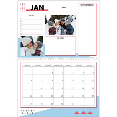Beispiel für Seite 1, Wandkalender 2026, Option 17