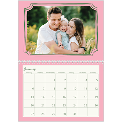 Example of page 1, Custom Wall Calendars, option 14