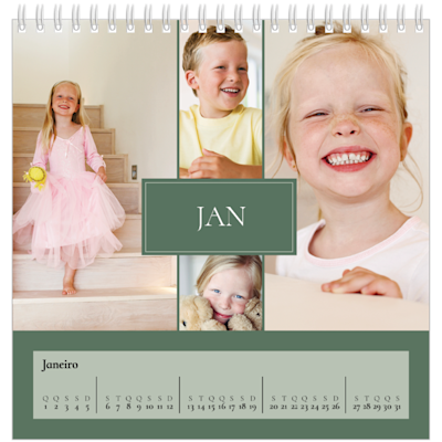 Exemplo de página 1, Calendários de mesa personalizados, opção 4