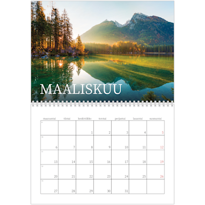 Esimerkki sivusta 3, Kiiltävät valokuvakalenterit, vaihtoehto 21