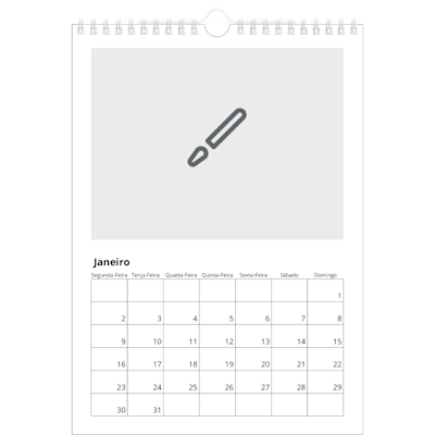 Exemplo de página 1, Calendários de parede, opção 1