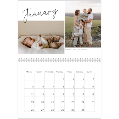 Example of page 1, Custom Wall Calendars, option 24