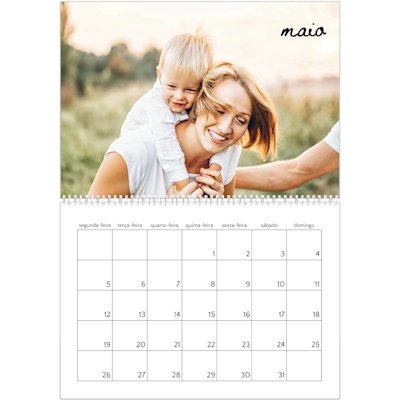 Exemplo de página 5, Calendários de parede, opção 5