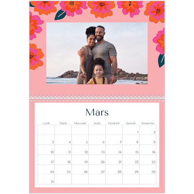 Exemple de page 3, Calendrier mural, option 8