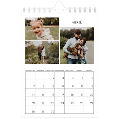 Exemplo de página 4, Calendários de parede, opção 7