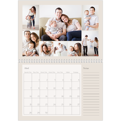 Exemplo de página 4, Calendários de parede, opção 17