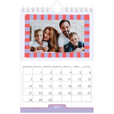 Exemplo de página 4, Calendários de parede, opção 8