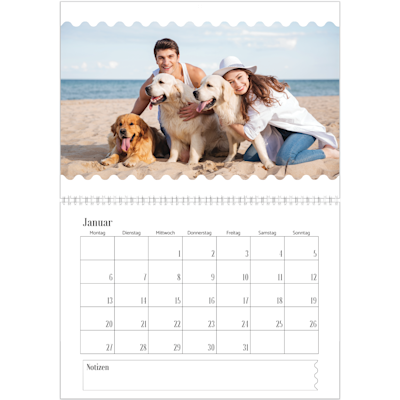 Beispiel für Seite 1, Wandkalender 2026, Option 18