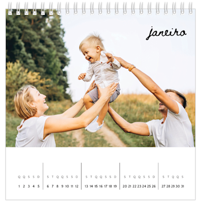 Exemplo de página 1, Calendários de mesa personalizados, opção 8