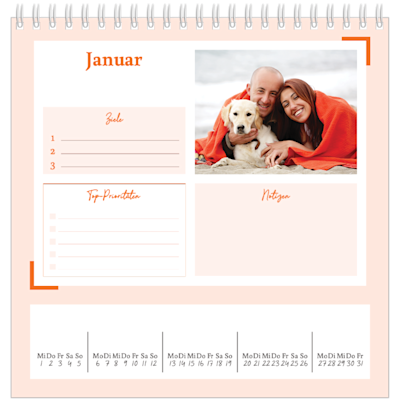 Beispiel für Seite 1, Tischkalender 2025, Option 13