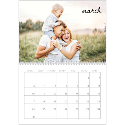 Example of page 3, Custom Wall Calendars, option 6