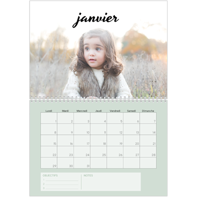 Exemple de page 1, Calendrier mural, option 17