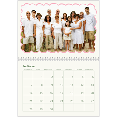 Esimerkki sivusta 4, Kiiltävät valokuvakalenterit, vaihtoehto 18