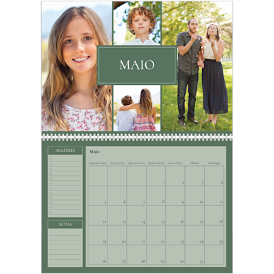 Exemplo de página 5, Calendários de parede, opção 3