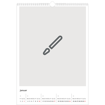 Beispiel für Seite 1, Wandkalender 2026, Option 2
