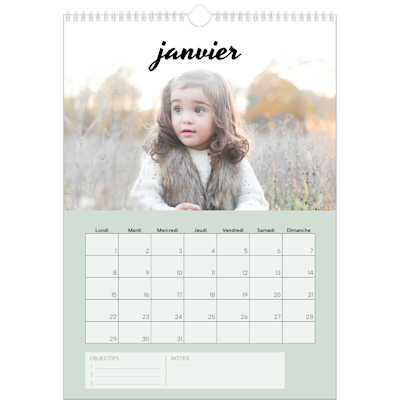 Exemple de page 1, Calendrier mural, option 20