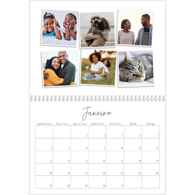 Exemplo de página 1, Calendários de parede, opção 12