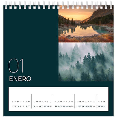 Ejemplo de página 1, Calendarios de mesa personalizados, opción 6