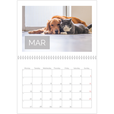 Example of page 3, Custom Wall Calendars, option 16
