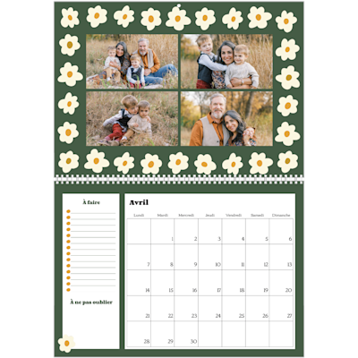 Exemple de page 4, Calendrier mural, option 16