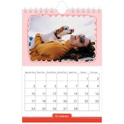 Exemplo de página 2, Calendários de parede, opção 8