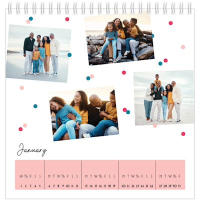 Example of page 1, Desk Calendars, option 4