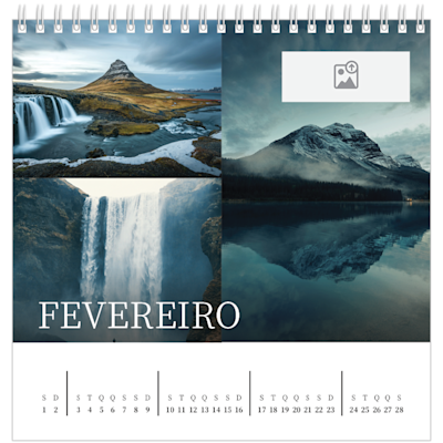 Exemplo de página 2, Calendários de mesa personalizados, opção 3