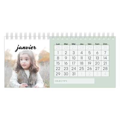 Exemple de page 1, Calendriers de bureau personnalisés, option 9