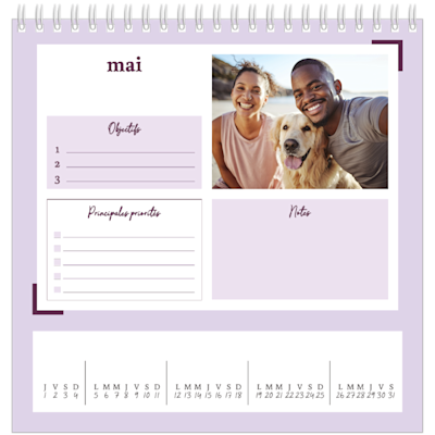 Exemple de page 5, Calendriers de bureau personnalisés, option 13