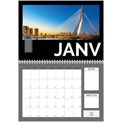 Exemple de page 1, Calendrier mural, option 8