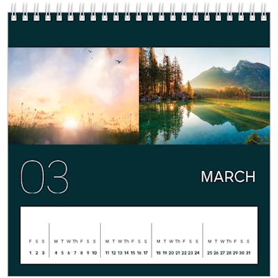 Example of page 3, Desk Calendars, option 6