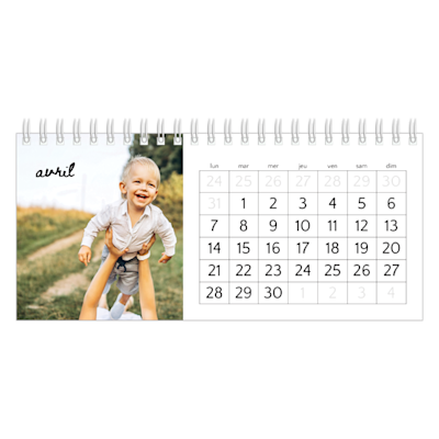 Exemple de page 4, Calendriers de bureau personnalisés, option 8