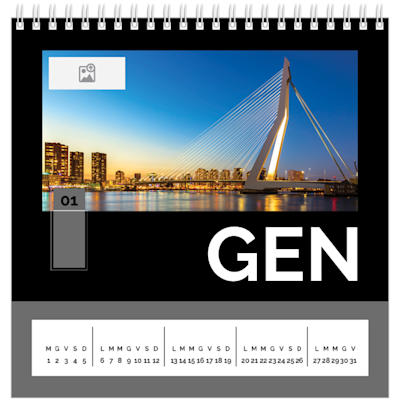 Esempio di pagina 1, Calendari da tavolo personalizzati, opzione 7