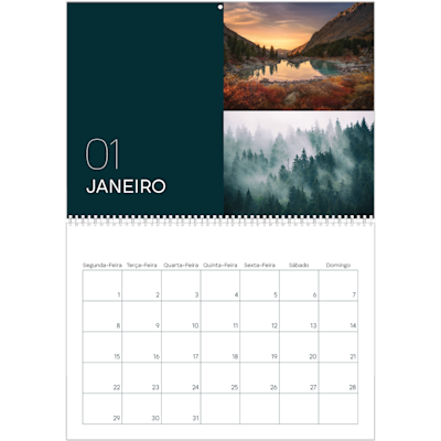 Exemplo de página 1, Calendários de parede, opção 19