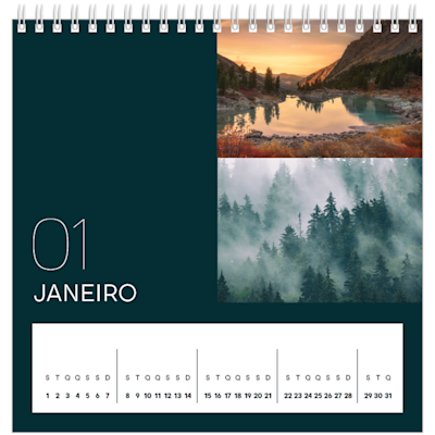 Exemplo de página 1, Calendários de mesa personalizados, opção 24