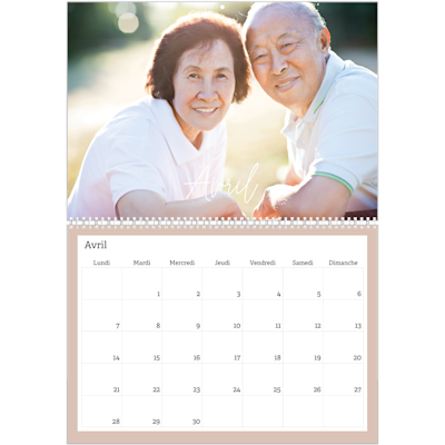 Exemple de page 4, Calendrier mural, option 20